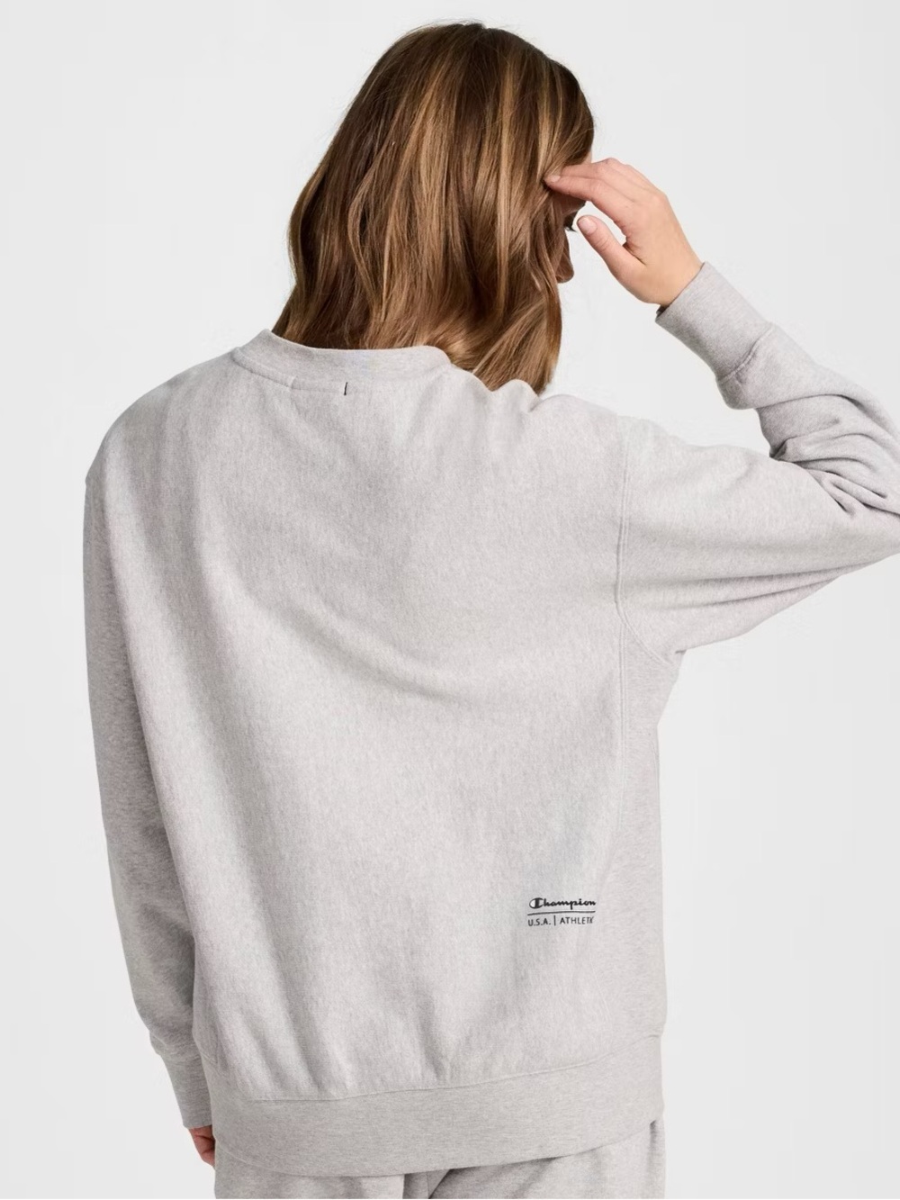 Champion Womens Streetwear NWT Fleece Grey Crewneck Sweatshirt Size S - Picture 2 of 5